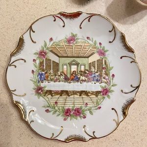 Vintage The Last Supper 18k gold plate